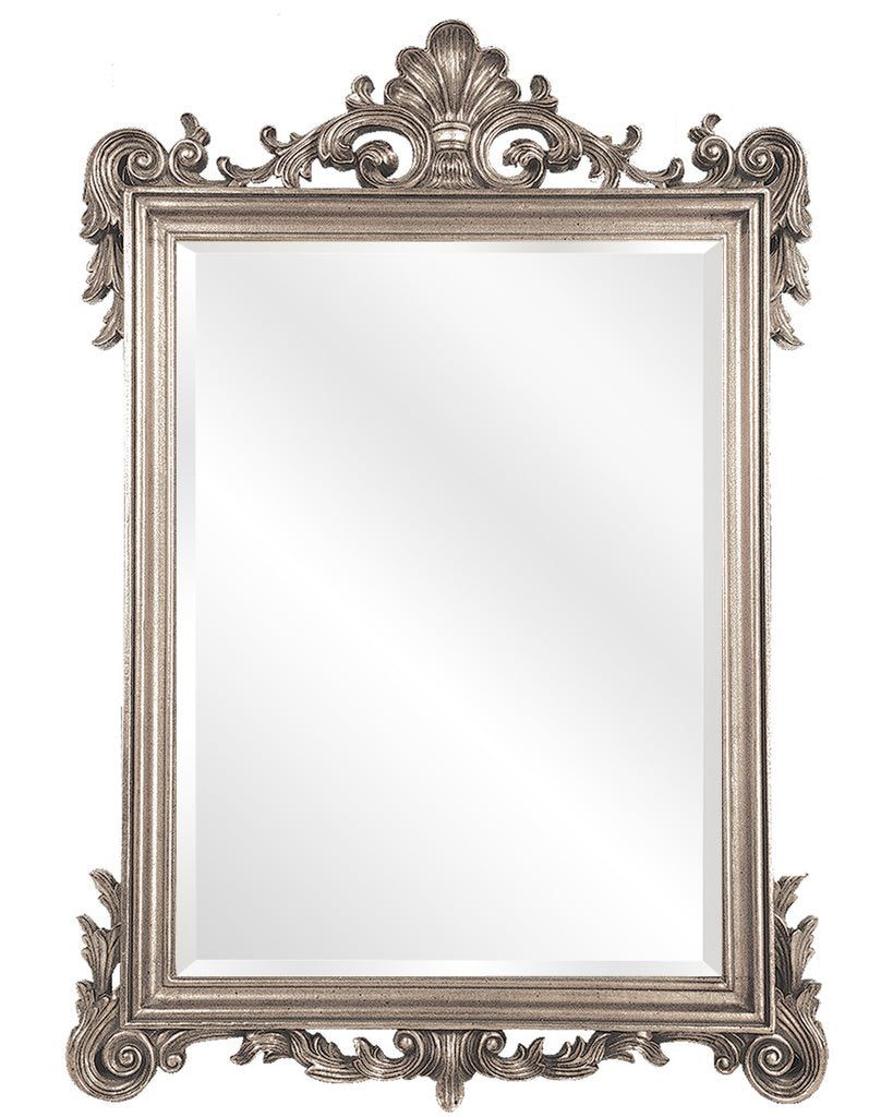 Зеркало в серебряной раме "Марсель" в стиле французское барокко