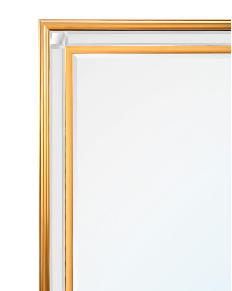 Золотое настенное зеркало "Такер"