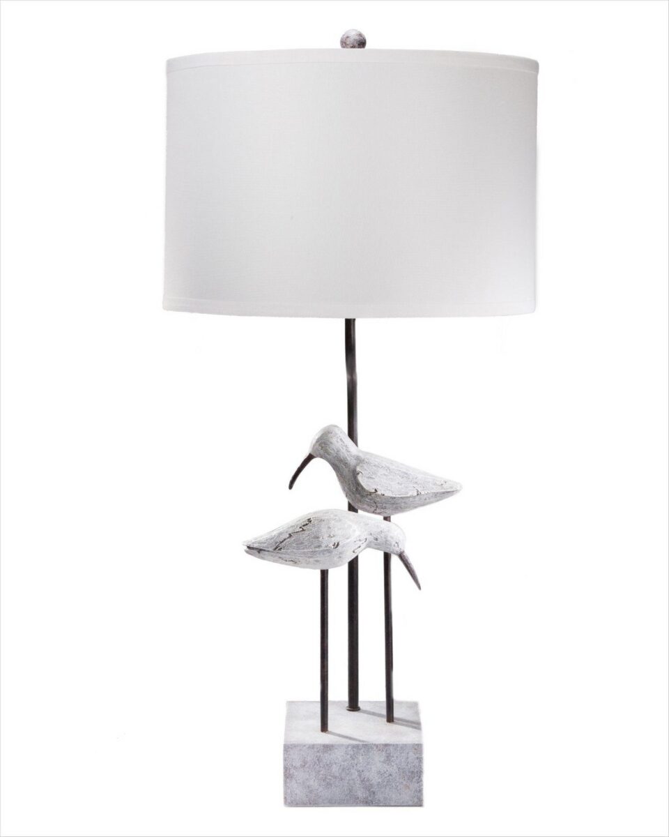 Настольная лампа с птичками в стиле прованс 