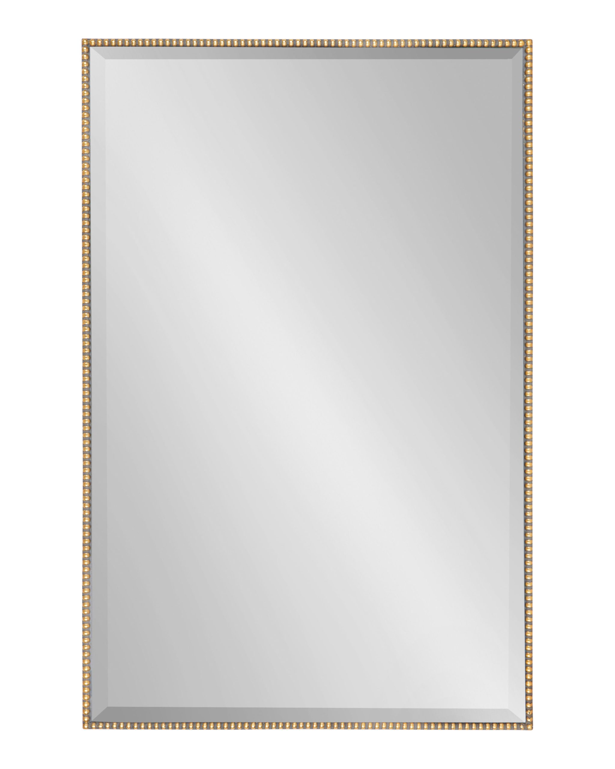 Зеркало в золотой раме "Арьен" с маленькими бусинами