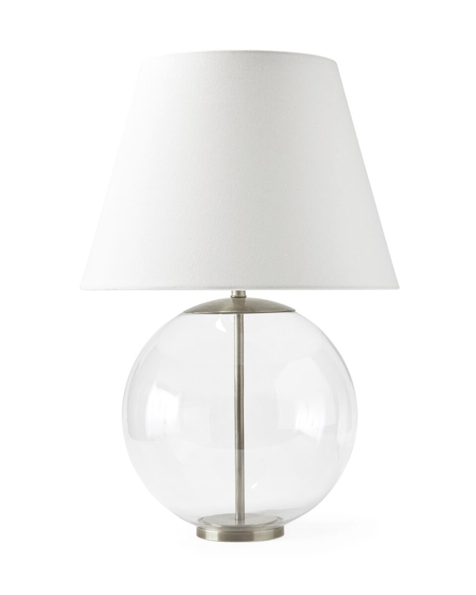 Настольная лампа в виде стеклянного шара 