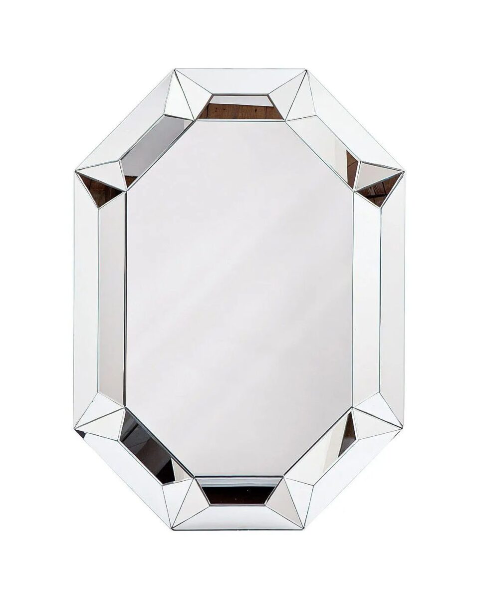 Восьмиугольное зеркало в современном стиле со скошенными краями 