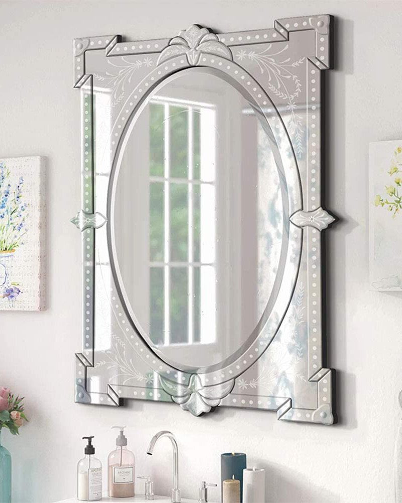 Зеркало в венецианском стиле "Пьетро" (в интерьере ванной)