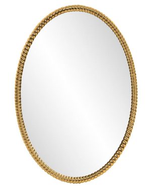 Овальное золотое зеркало 