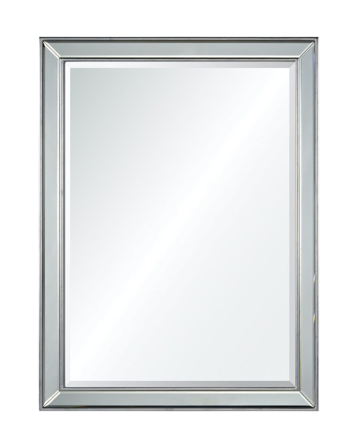 Лаконичное зеркало в серебряной раме "Блез"