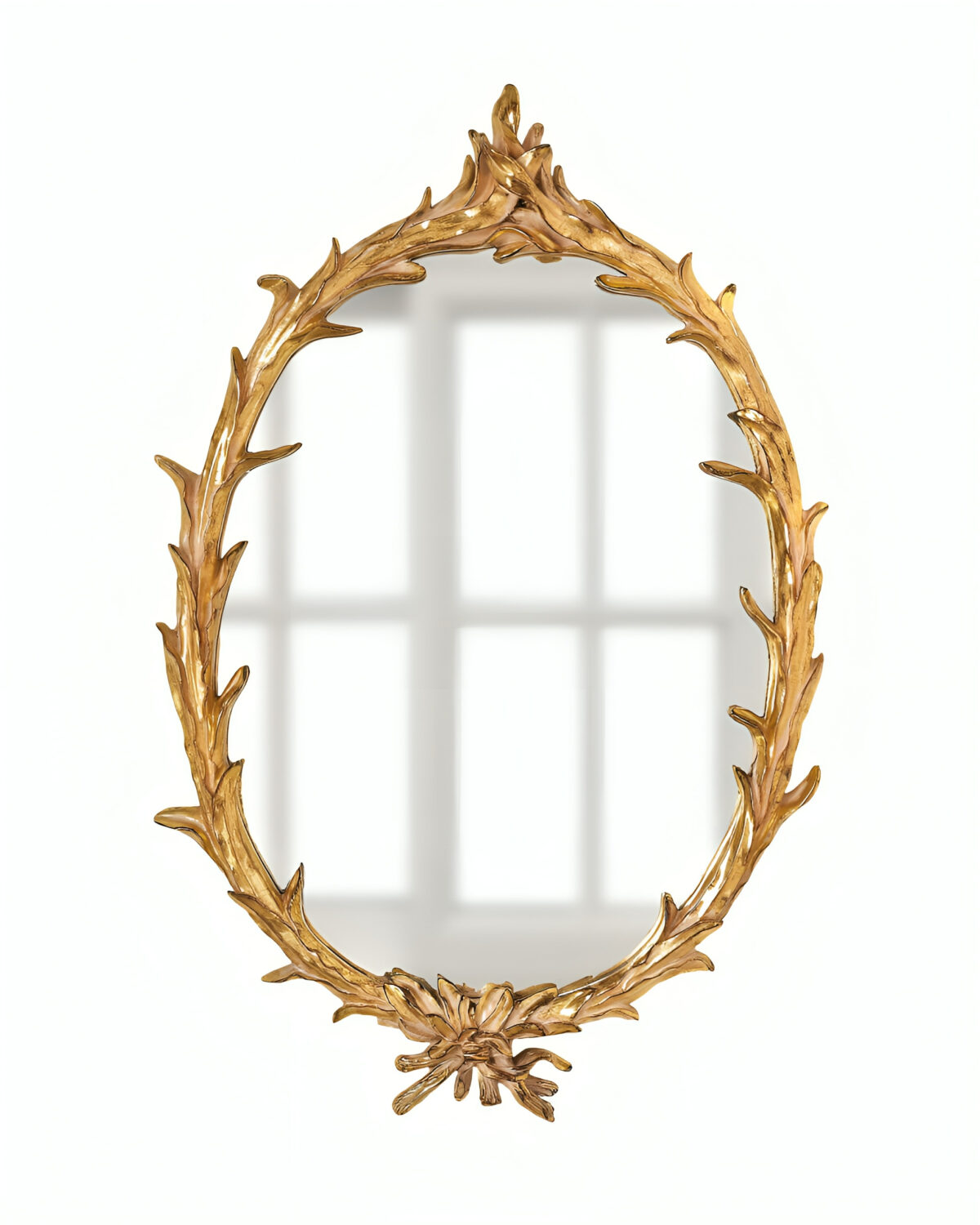 Овальное зеркало в золотой раме "Буа"