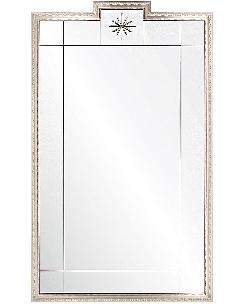 Зеркало в серебряной прямоугольной раме "Комо"