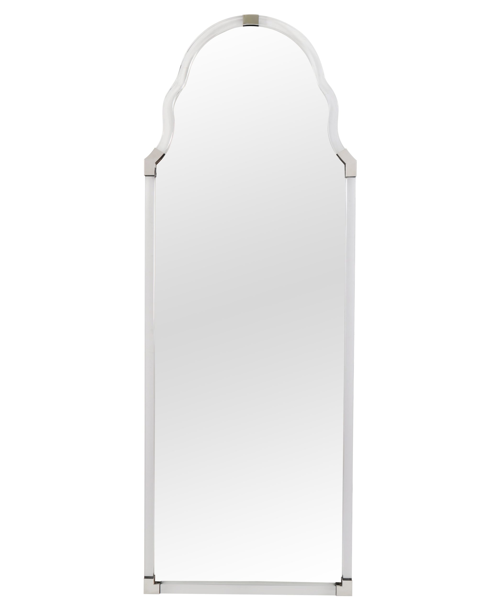 Арочное напольное зеркало "Поллок" в прозрачной акриловой раме