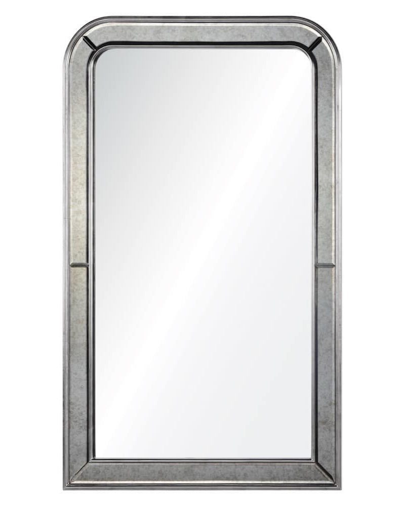 Серебряное арочное зеркало "Гийом"