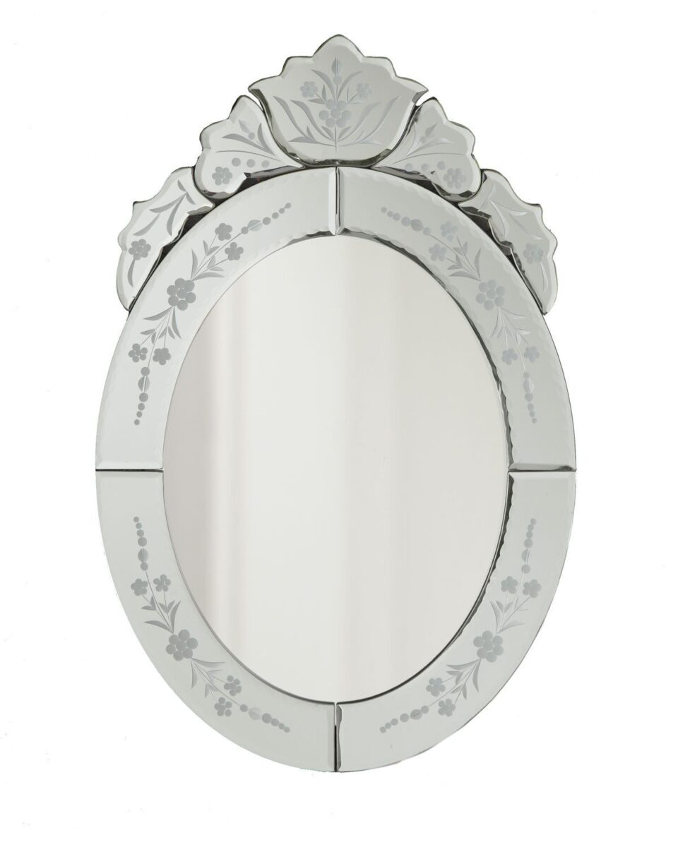 Овальное зеркало в венецианском стиле "Джованни" (на белом фоне)