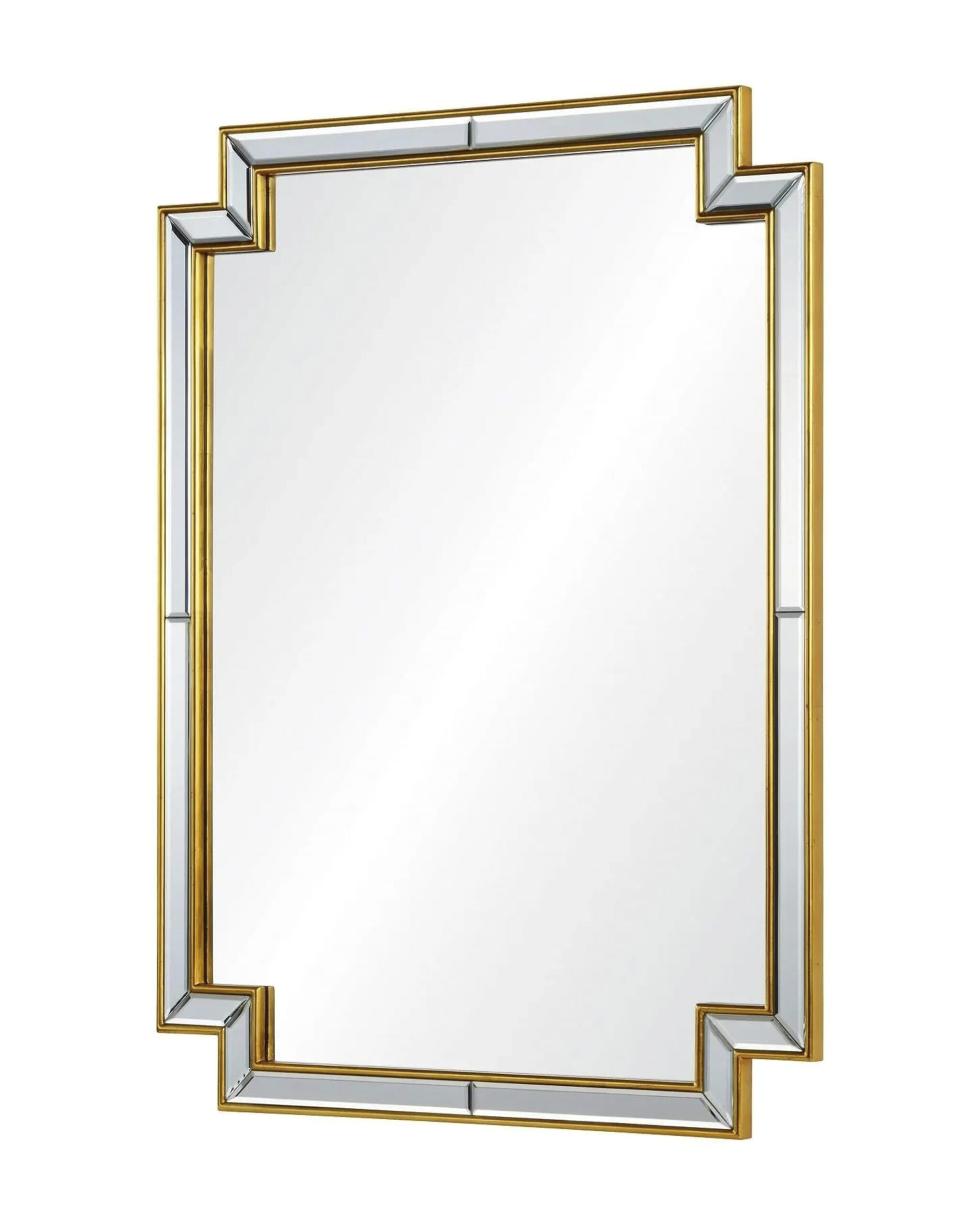 Зеркало в золотой раме ар-деко "Холтон"