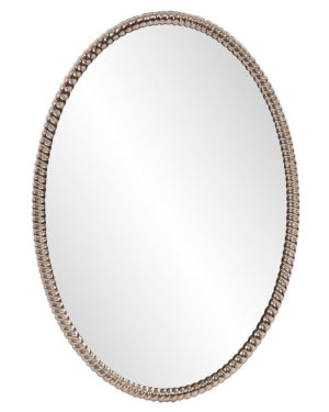 Овальное серебряное зеркало 