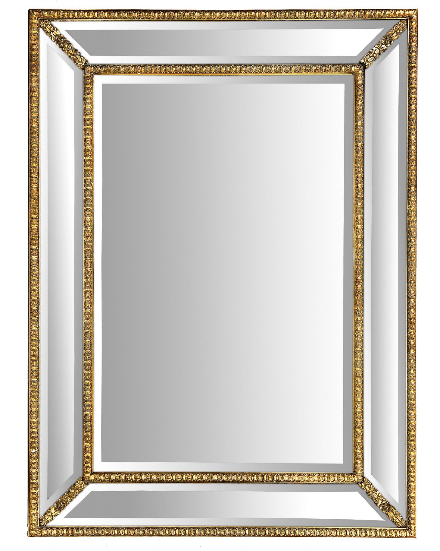 Зеркало в золотой прямоугольной раме "Джонатан" (без фона)