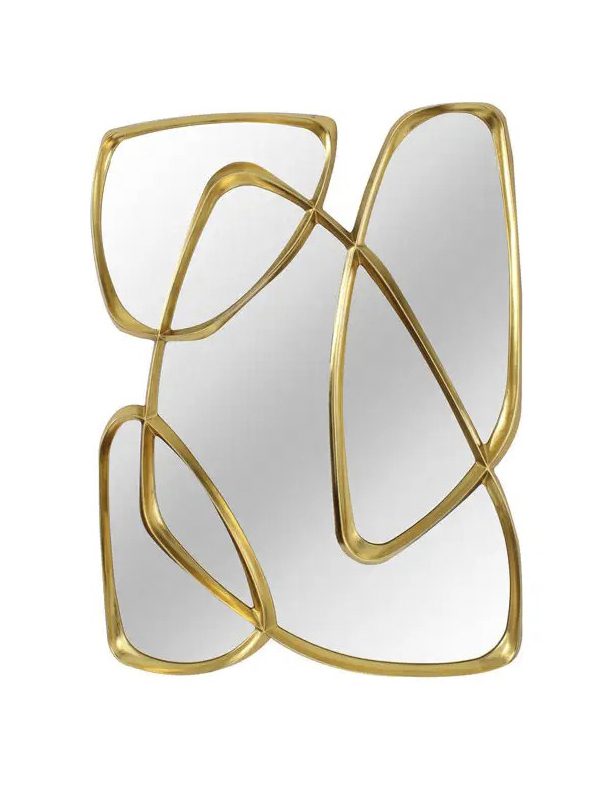 Золотое настенное зеркало 