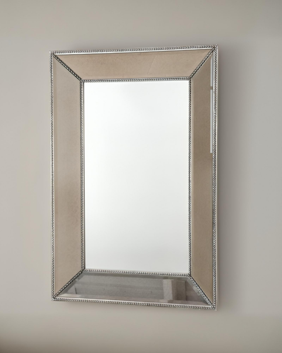 Зеркало серебро в стиле Гэтсби 
