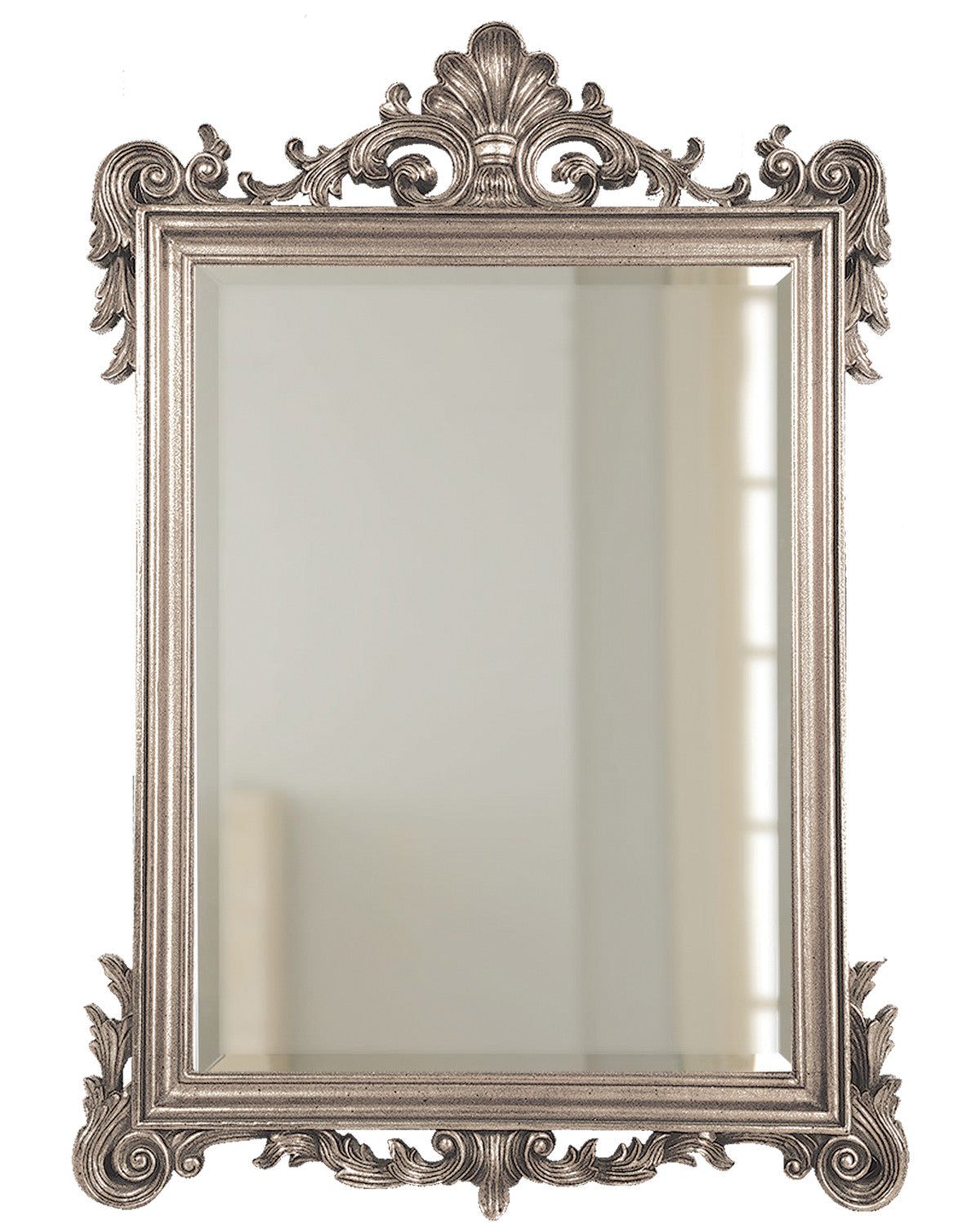 Зеркало в серебряной раме "Марсель" в стиле французское барокко