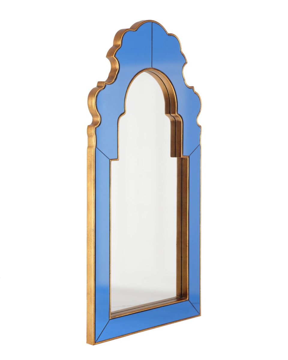 Синее настенное зеркало 