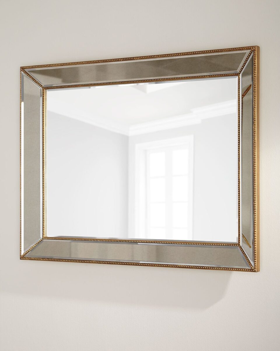 Зеркало в золотой раме "Франческо" в стиле гэтсби
