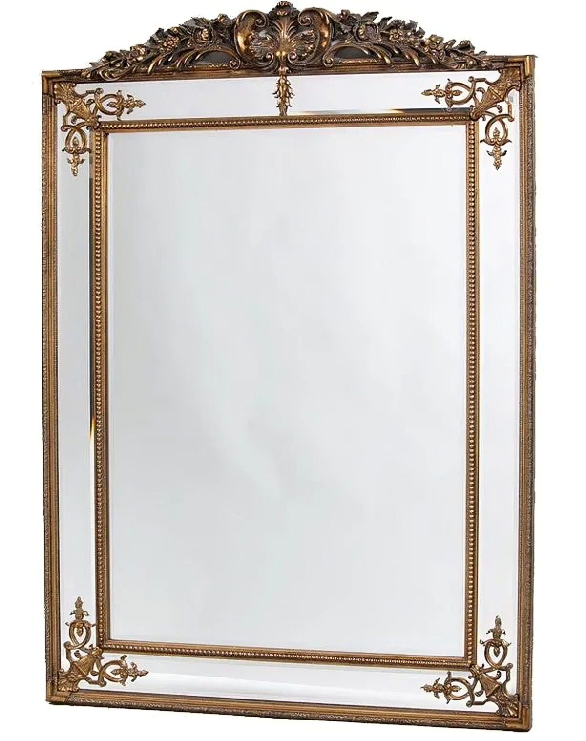 Золотое напольное зеркало "Дилан" в классическом стиле