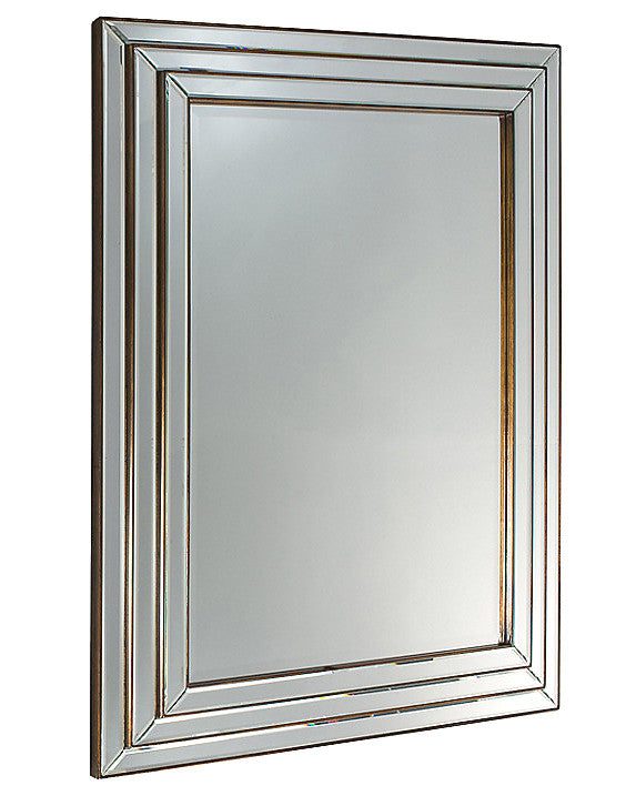 Настенное зеркало"Пасадена" с прямоугольной рамой в стиле Ар-деко (вид сбоку)