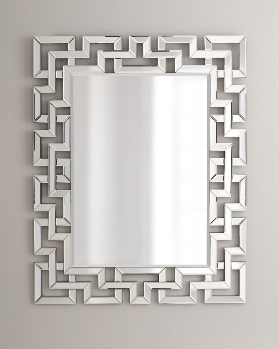 Прямоугольное зеркало с зеркальной мозаикой 