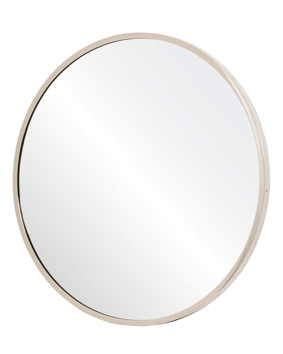 Круглое зеркало в хромированной окантовке 