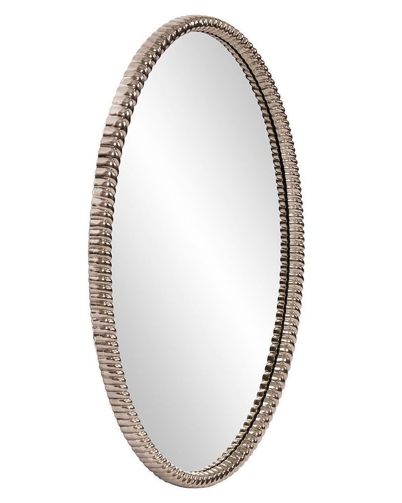 Серебряное овальное зеркало "Джанет"