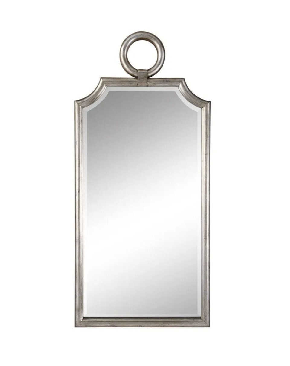 Серебряное настенное зеркало "Пьемонт"