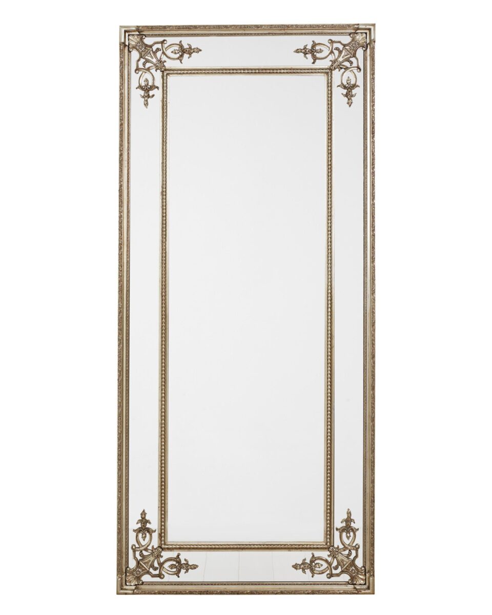 Серебряное напольное зеркало "Венето" в французском стиле