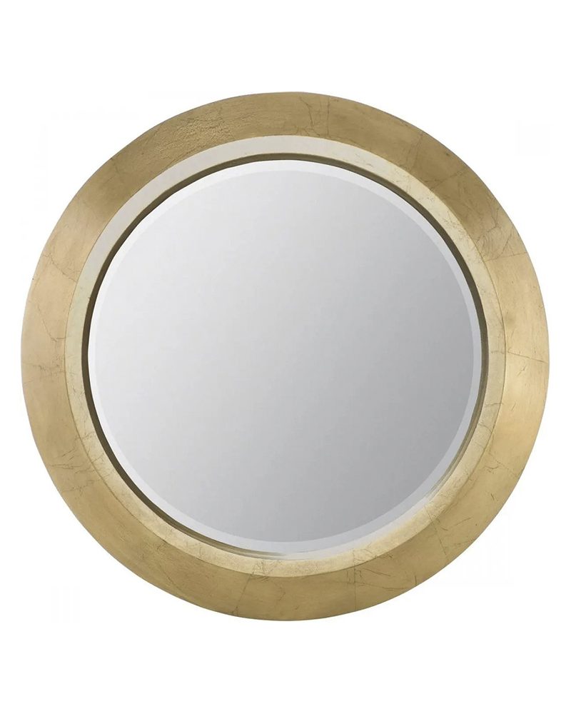 Круглое зеркало в золотой раме "Вернер"