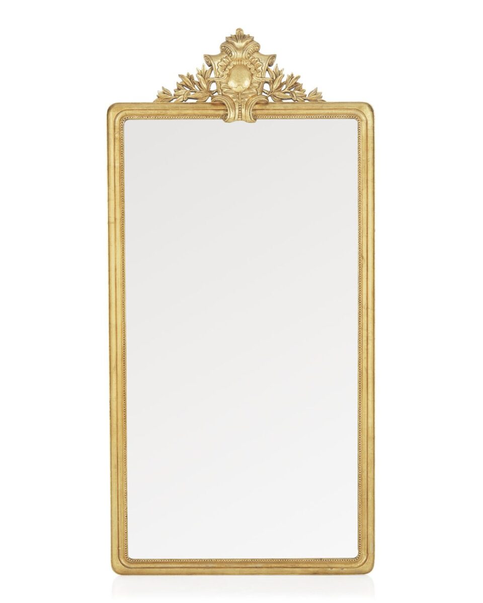 Золотое напольное зеркало “Малколм” в классическом стиле.