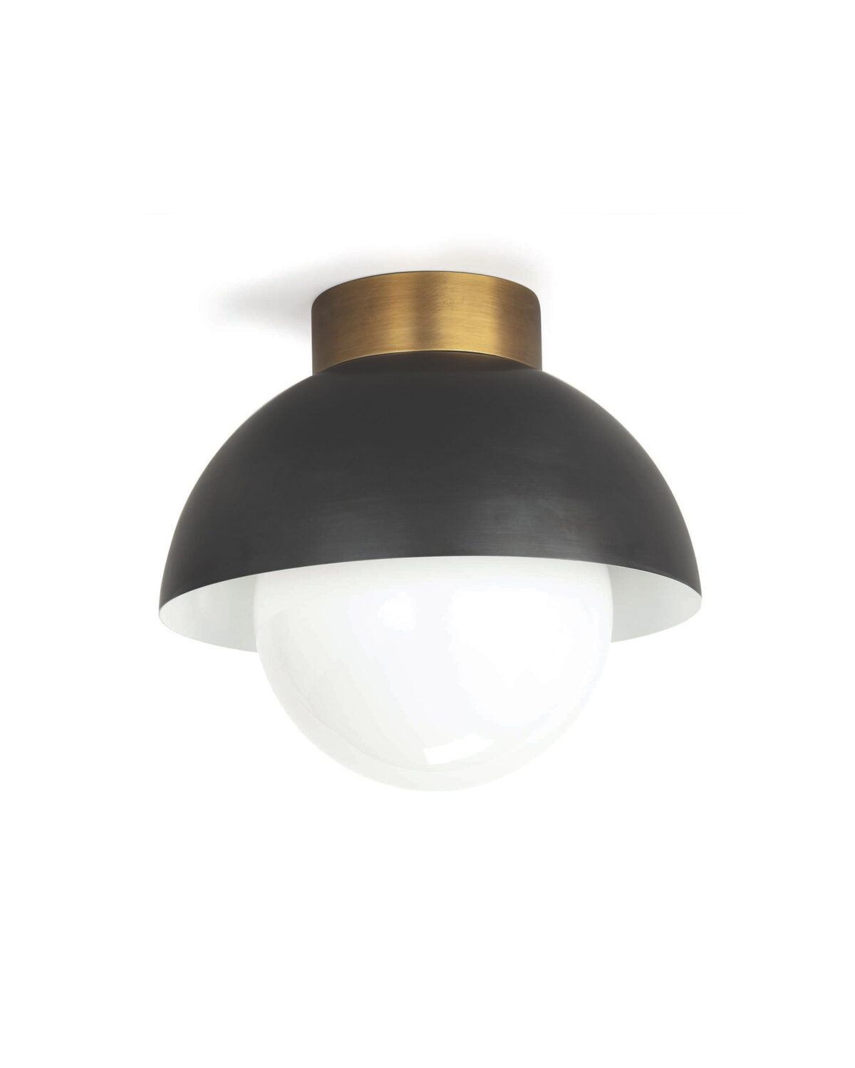 Потолочный светильник в виде чаши купола "Бомон" черный цвет с золотом