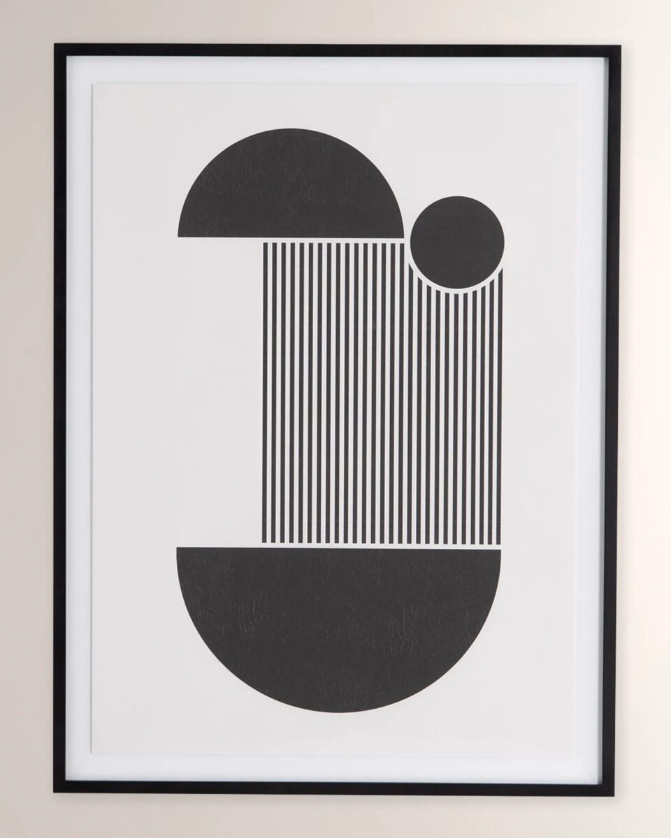 Постер чёрно-белый абстракционизм "Блок III"