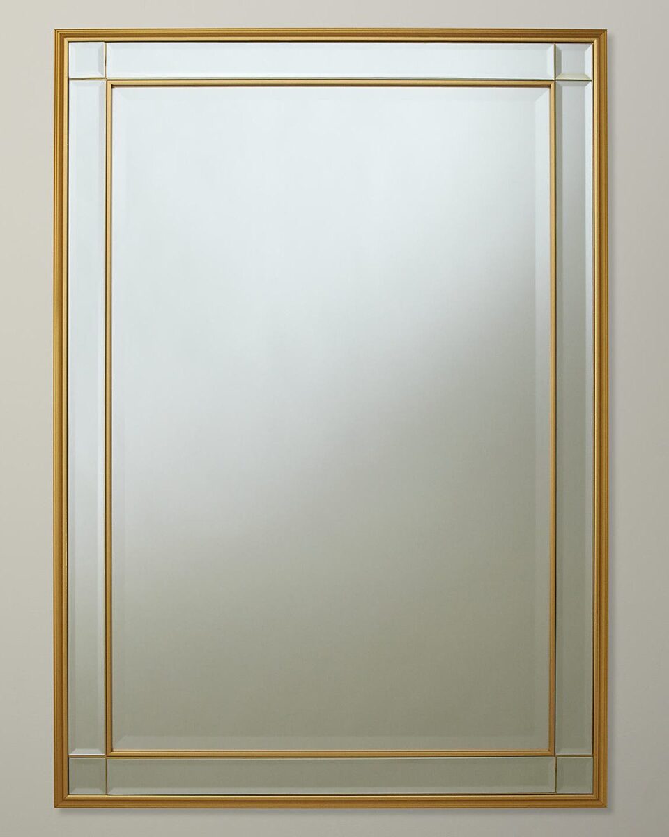 Золотое зеркало в стиле ар-деко 