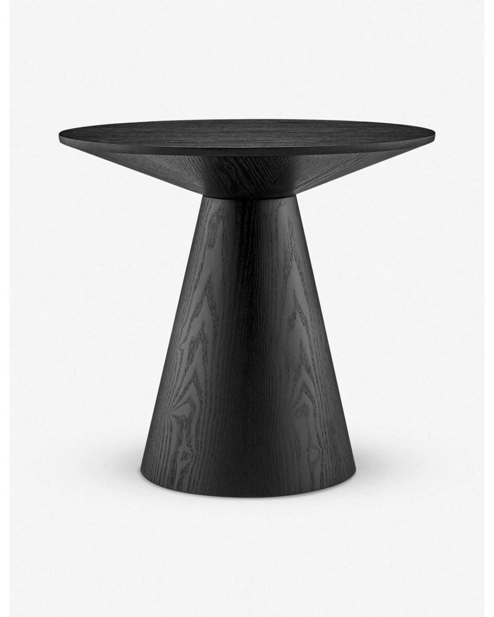 Черный приставной стол из дуба 