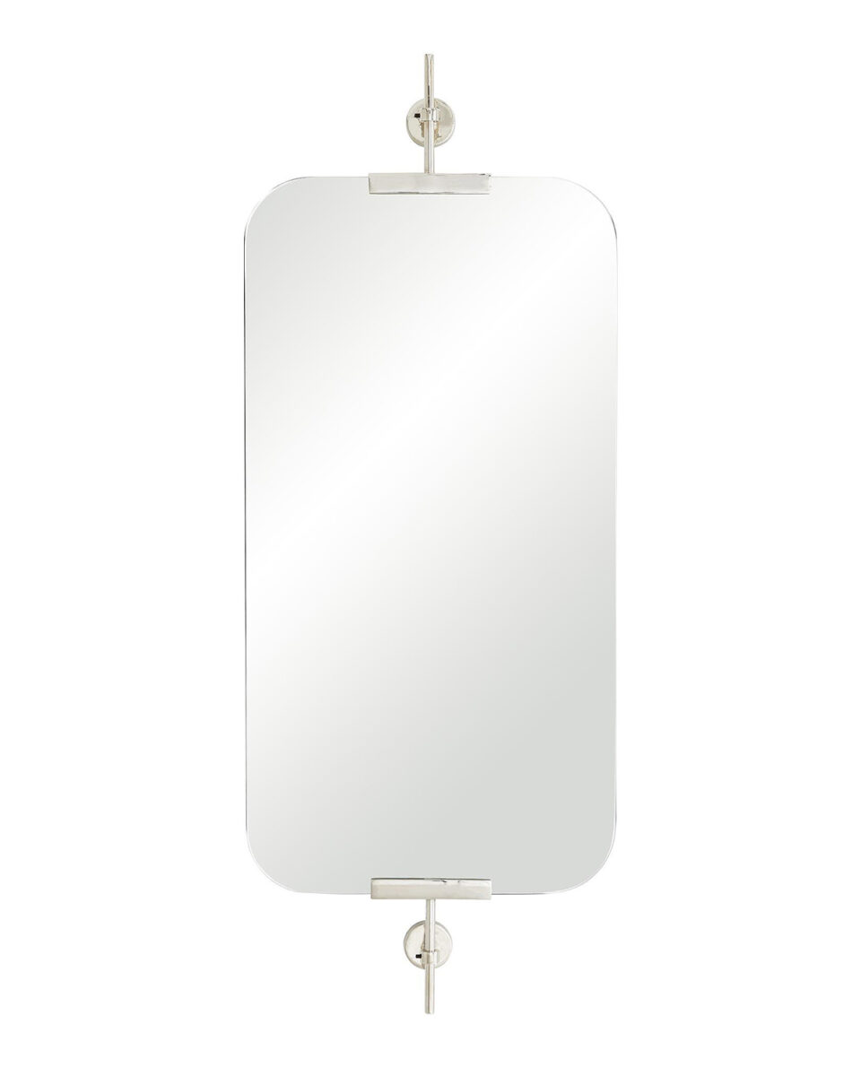 Серебряное настенное зеркало "Линарес"