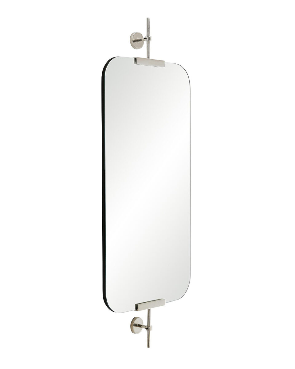 Серебряное настенное зеркало "Линарес"