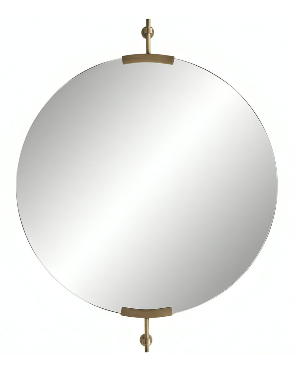 Золотое настенное зеркало "Олеан"