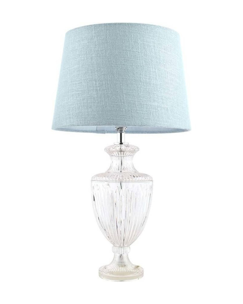 Настольная лампа "Абель" с голубым абажуром