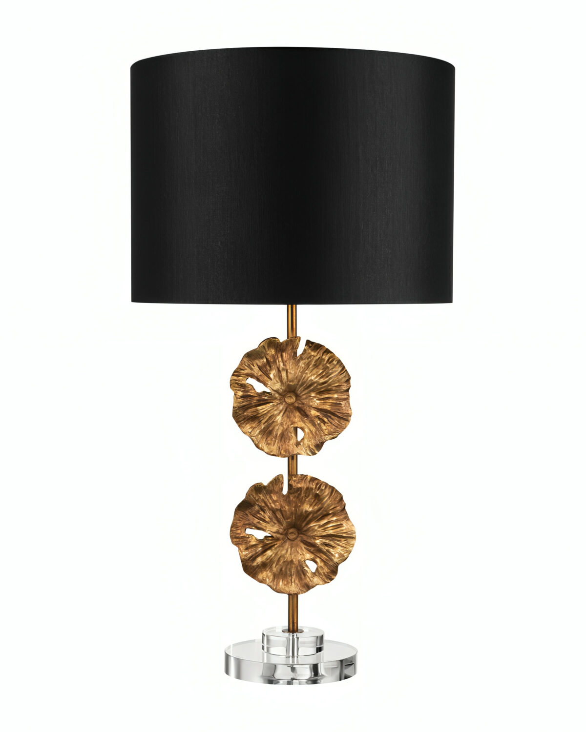 Настольная лампа "Энкам" с акцентами в виде тропических листов