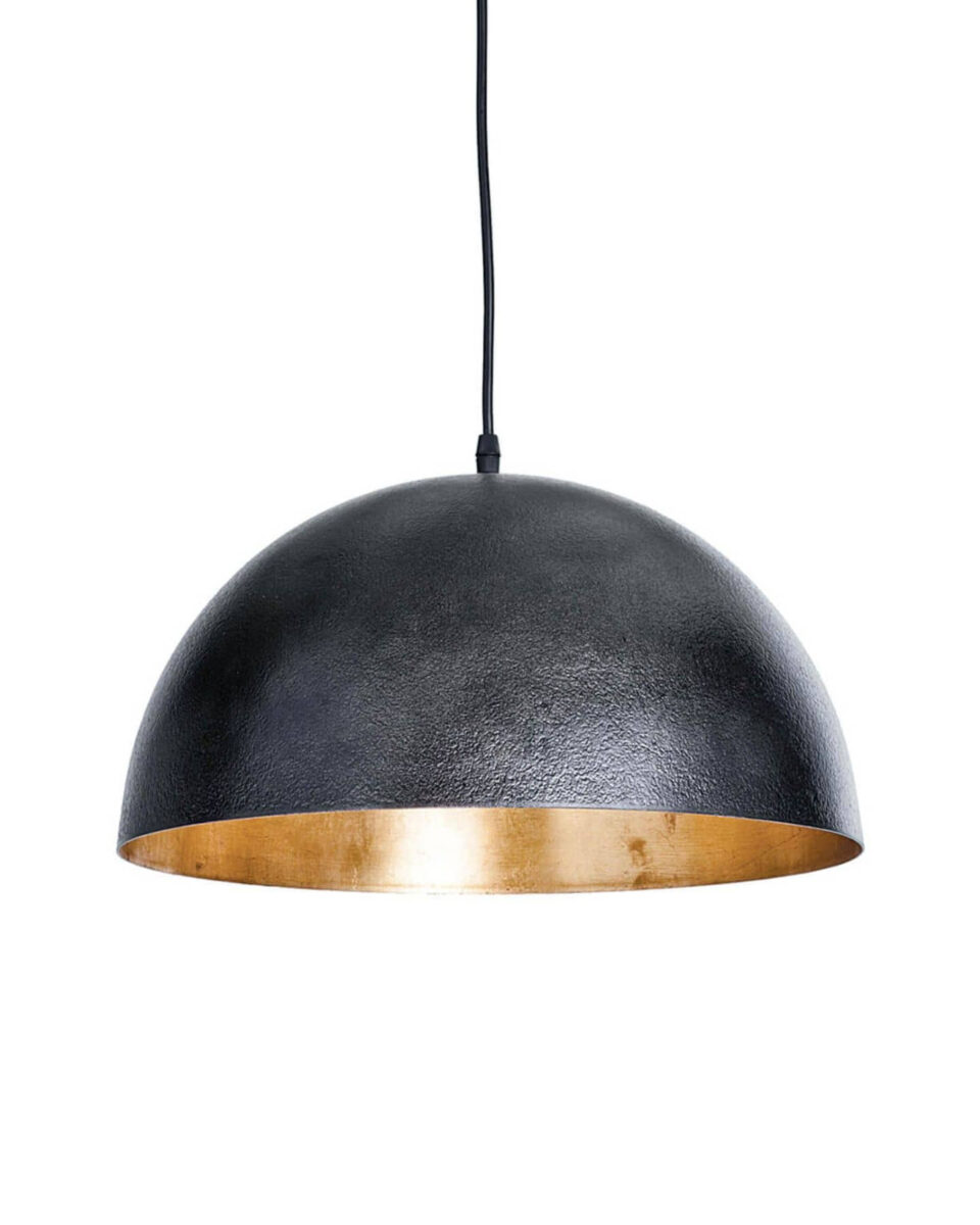 Чёрный подвесной светильник "Детройт" с куполообразным абажуром
