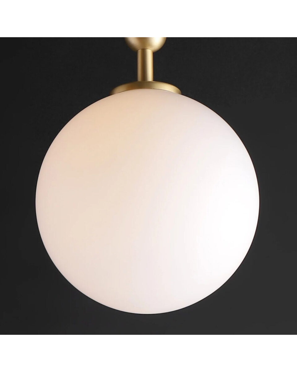 Круглый золотой подвесной светильник “Орибо” (плафон крупным планом)
